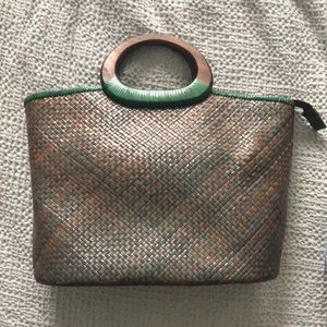 Structured Straw Beach Bag